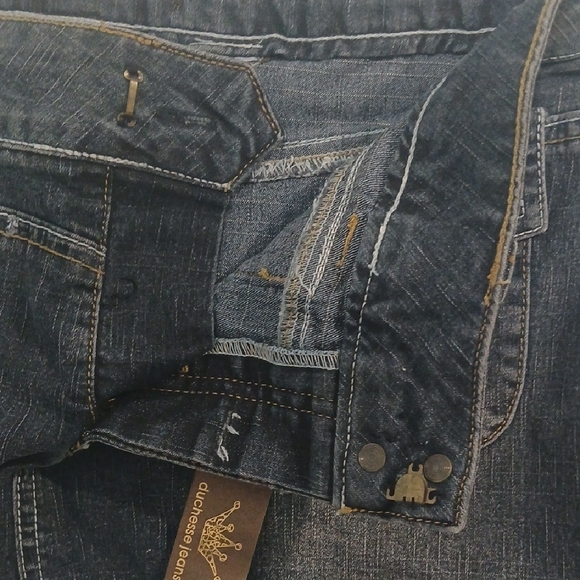 Trendy Dark Wash Mini Skirt Small - Picture 3 of 5